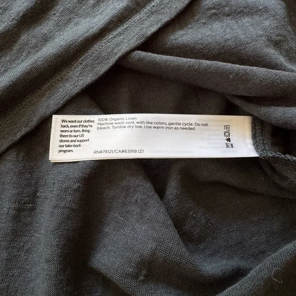 Eileen Fisher Organic Linen Jersey Boxy Fit Top - Picture 2 of 3